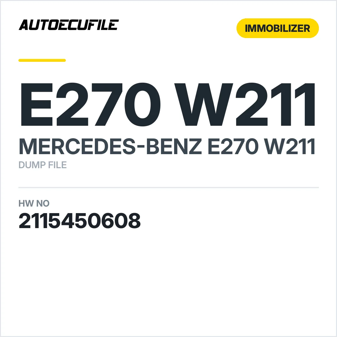MERCEDES E270 W211 EZS 2115450608 DUMP