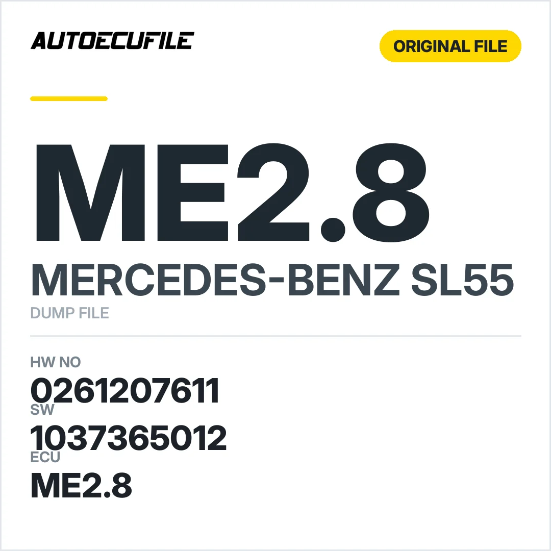 MERCEDES SL55 ME2.8 0261207611 1037365012 DUMP