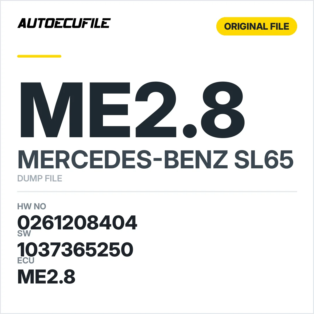 MERCEDES SL65 ME2.8 0261208404 1037365250 DUMP