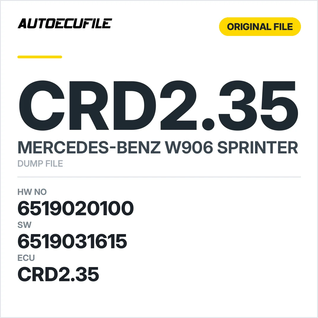 MERCEDES SPRINTER CRD2.35 6519020100 6519031615 DUMP