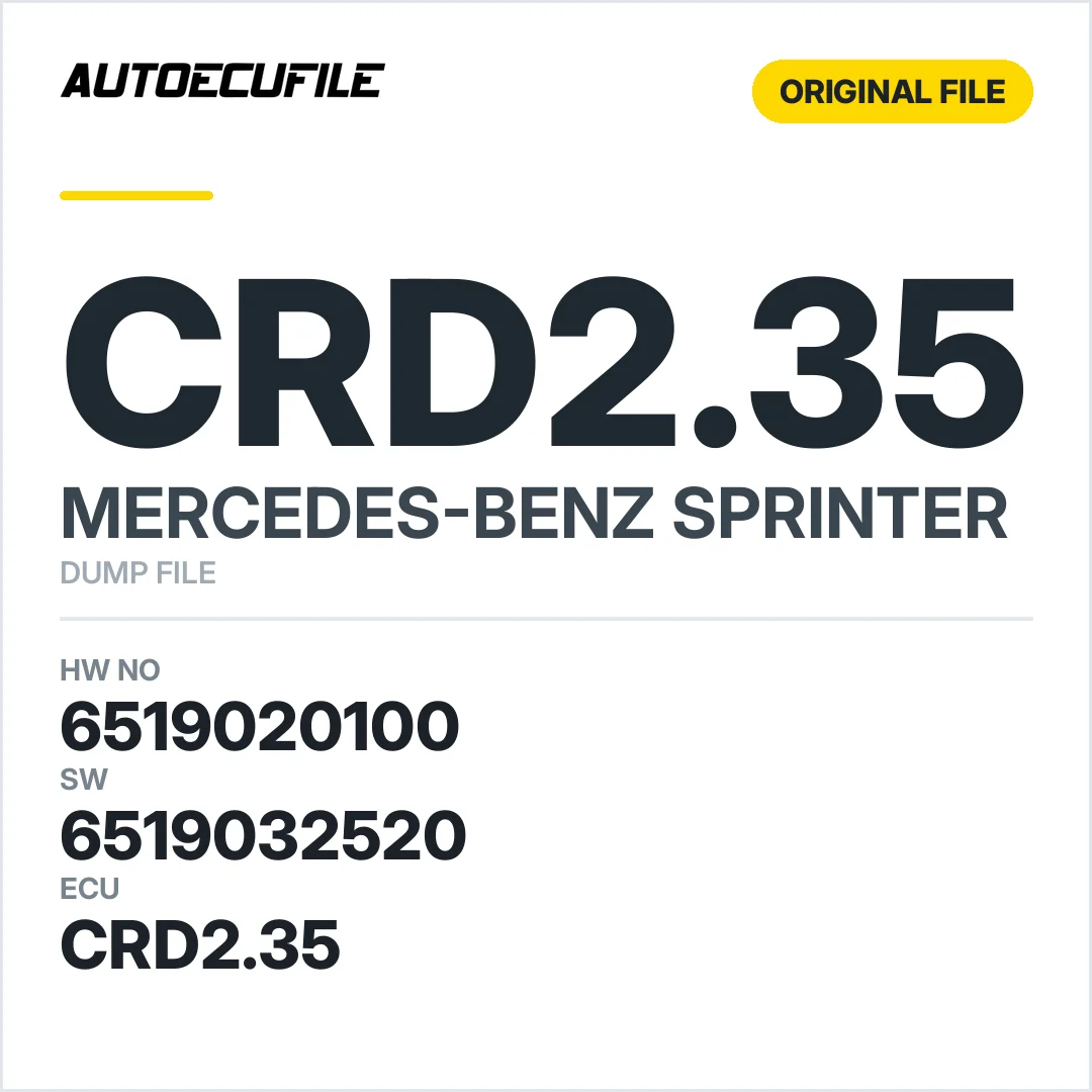 MERCEDES SPRINTER CRD2.35 6519020100 6519032520 DUMP