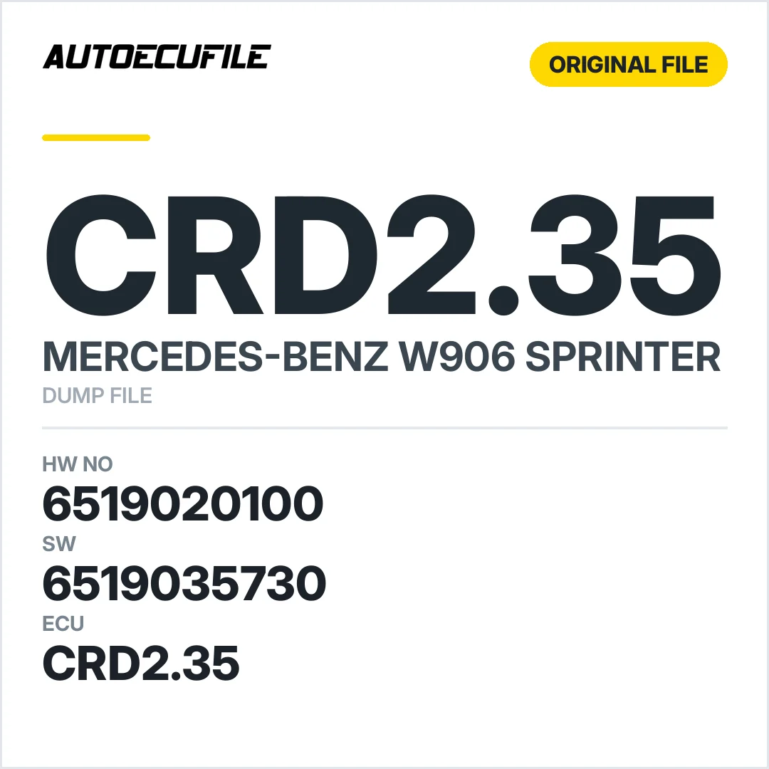 MERCEDES SPRINTER CRD2.35 6519020100  6519035730 DUMP