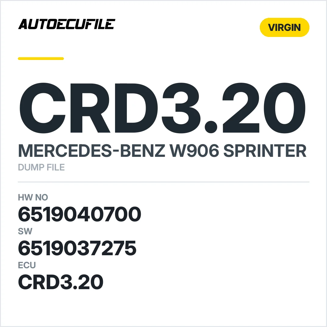 MERCEDES SPRINTER CRD3.20 6519040700  6519037275 VIRGIN DUMP