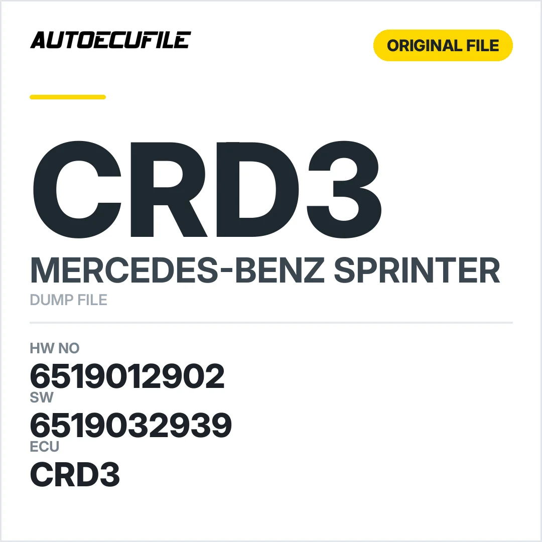 MERCEDES SPRINTER CRD3 6519012902 6519032939 DUMP