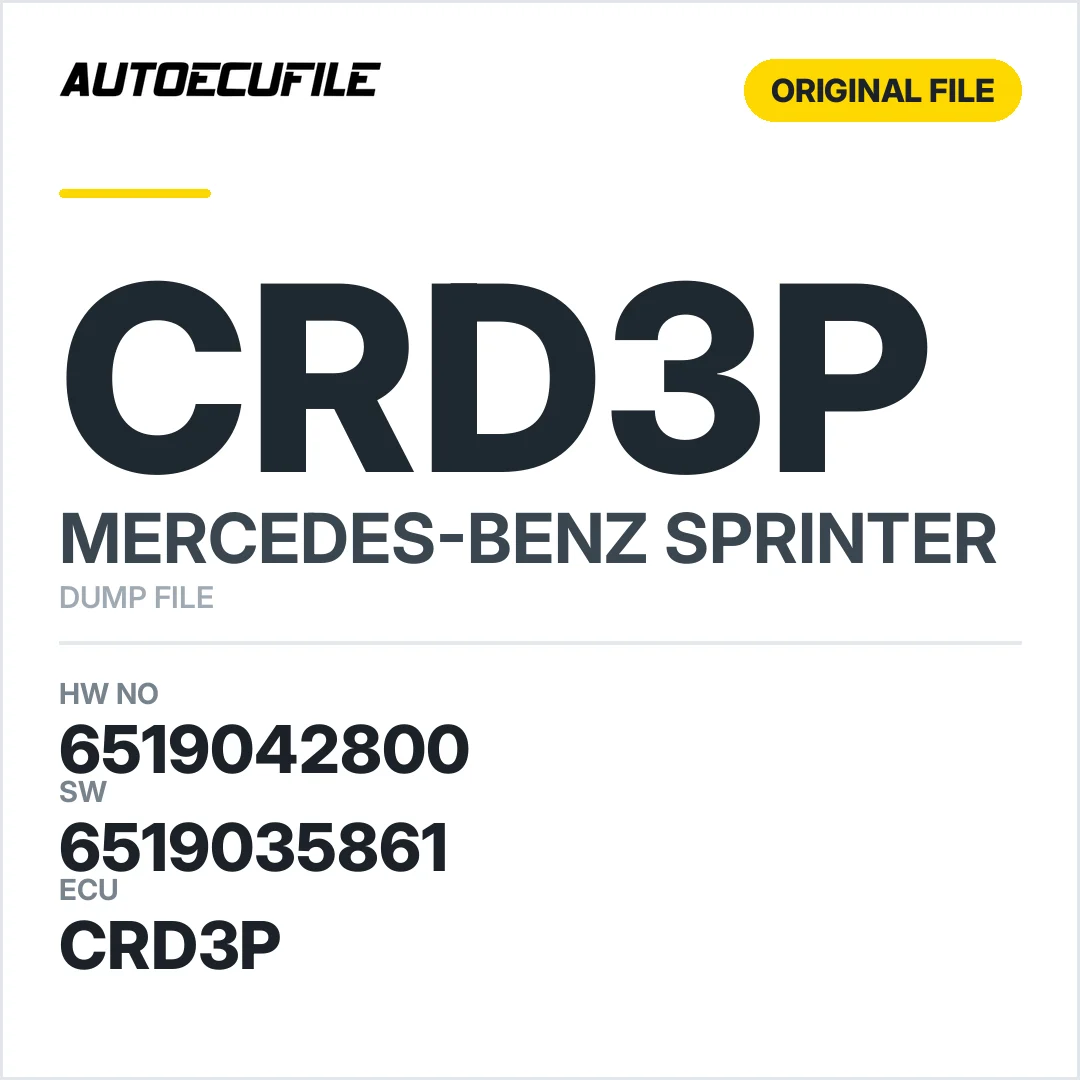 MERCEDES SPRINTER CRD3P 6519042800 6519035861 DUMP