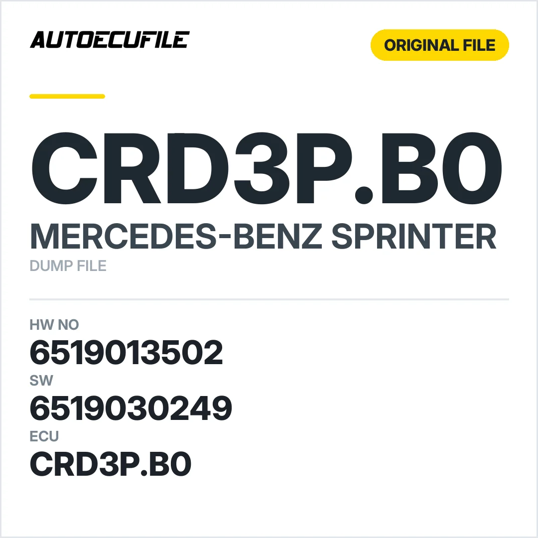MERCEDES SPRINTER CRD3P.B0 6519013502 6519030249 DUMP