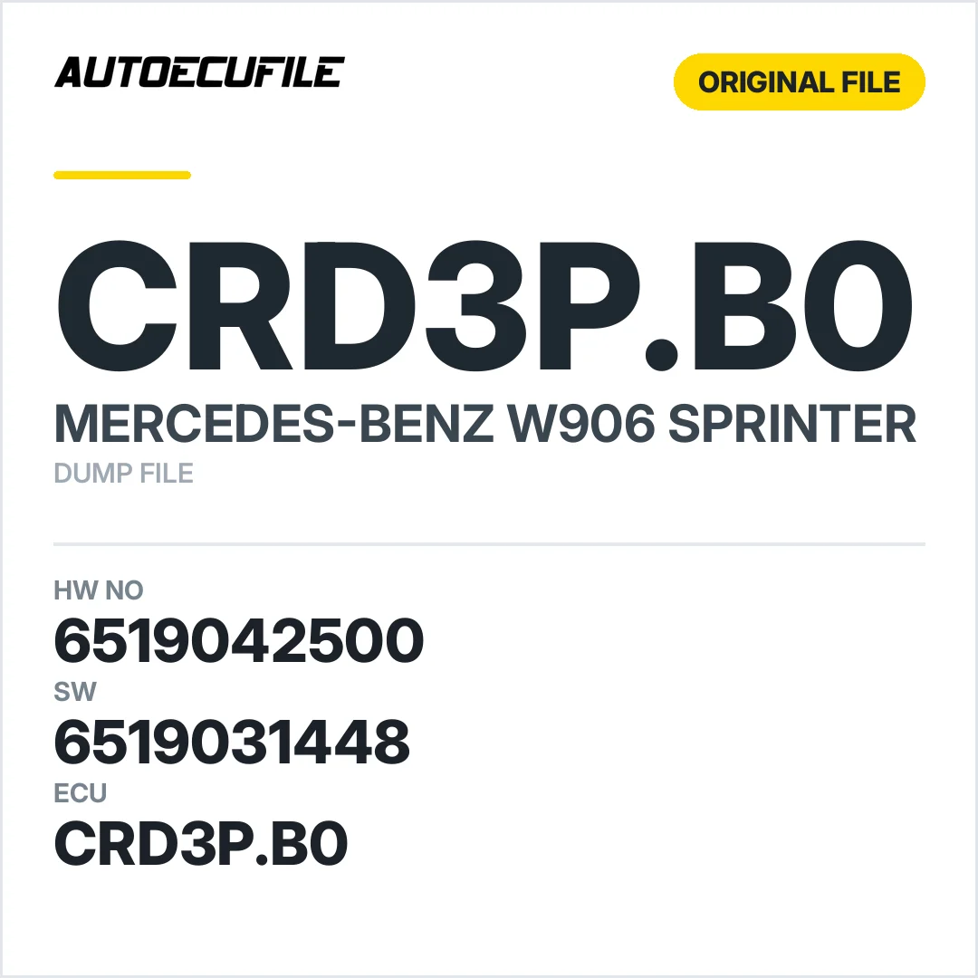 MERCEDES SPRINTER CRD3P.B0 6519042500 6519031448 DUMP