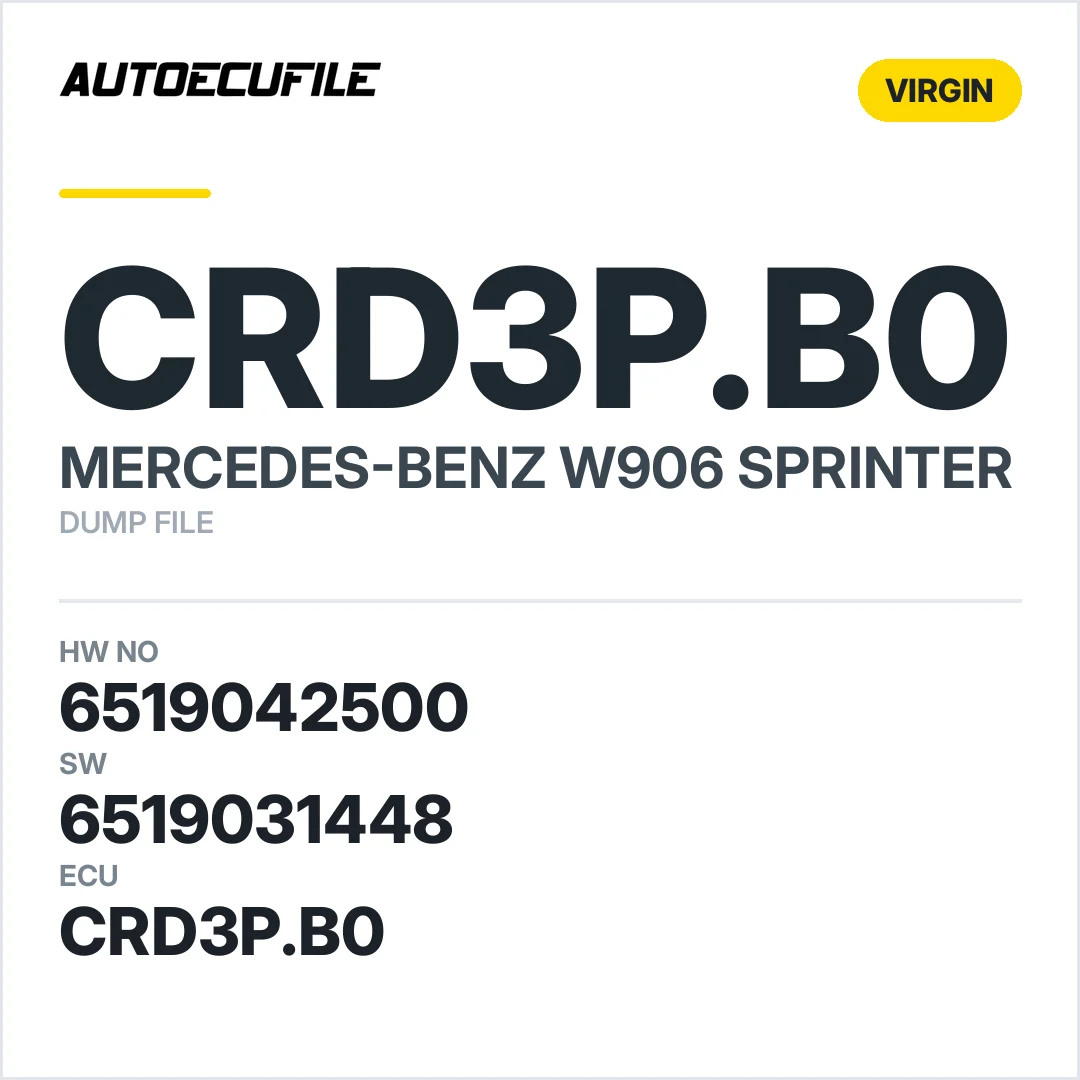 MERCEDES SPRINTER CRD3P.B0 6519042500 6519031448 VIRGIN DUMP