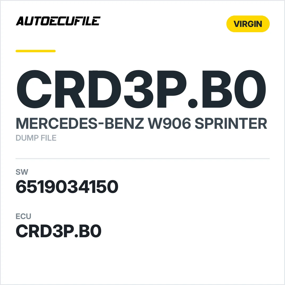 MERCEDES SPRINTER CRD3P.B0 6519042500 6519034150 VIRGIN DUMP