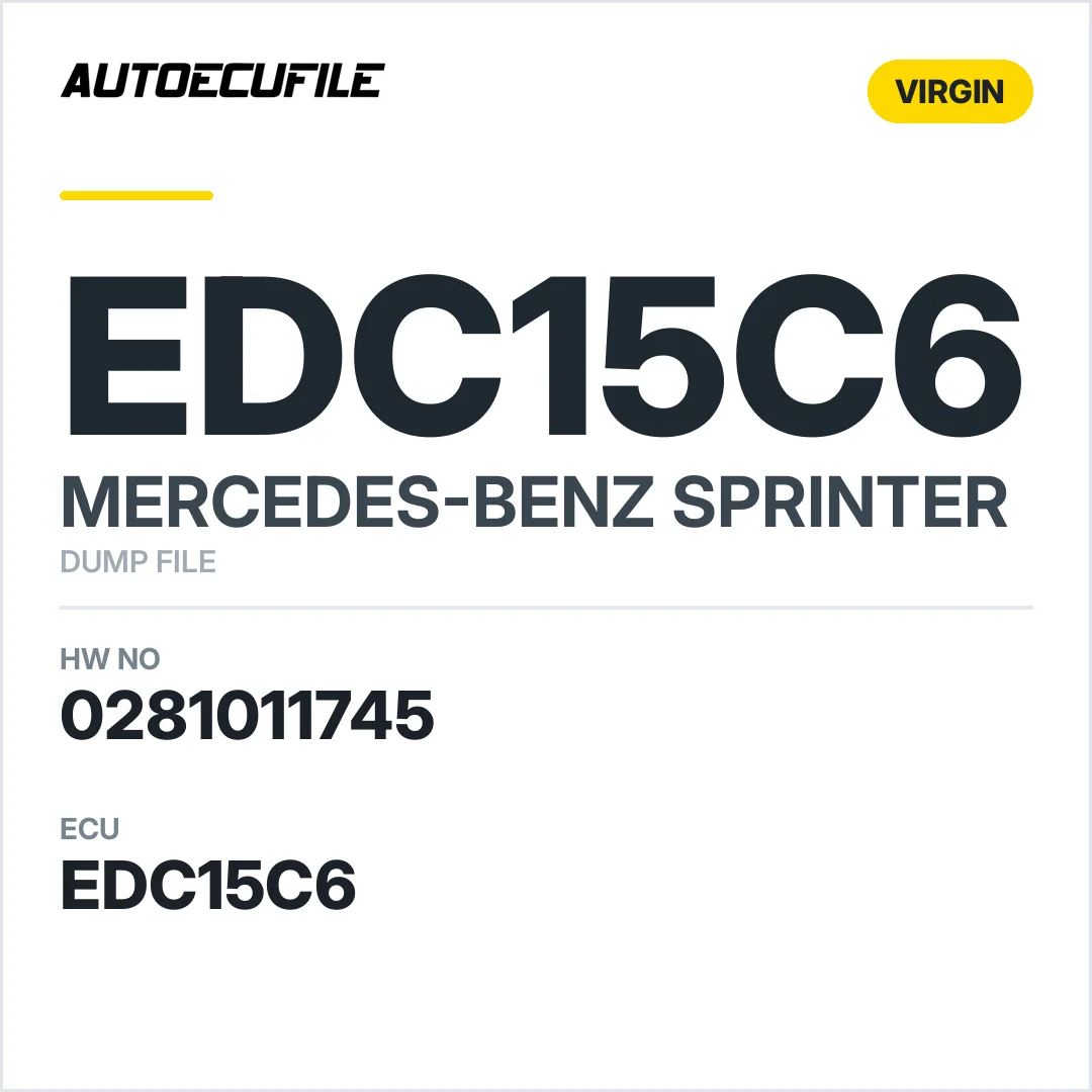 MERCEDES SPRINTER EDC 15C6 0281011745 VIRGIN DUMP