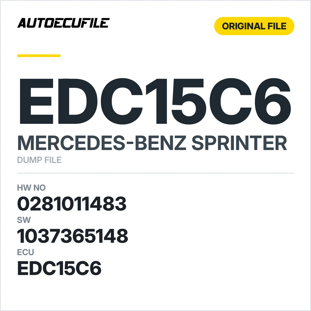 MERCEDES SPRINTER EDC15C6 0281011483 1037365148 DUMP