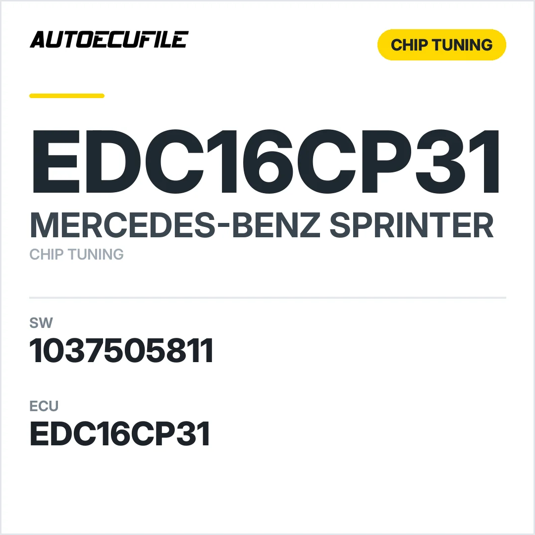 MERCEDES SPRINTER EDC16CP31 1037505811 DPF OFF STAGE1 TUNED