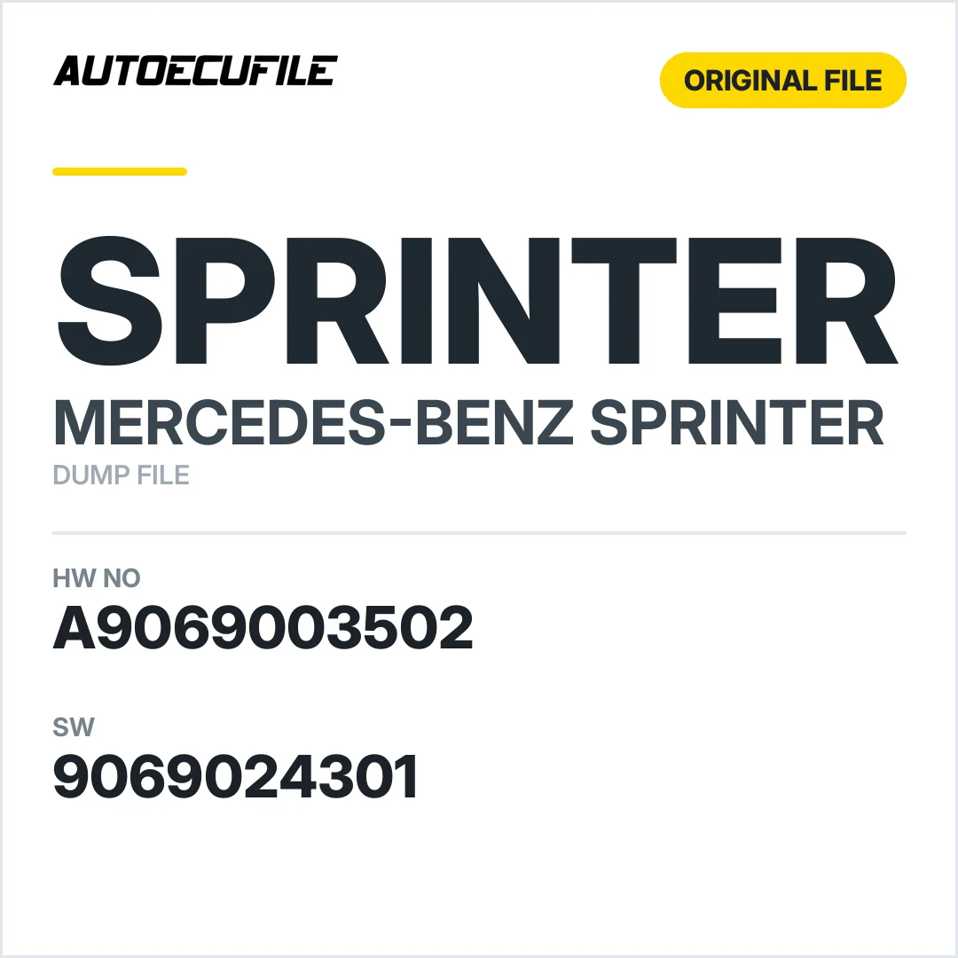 MERCEDES SPRINTER SAM A9069003502 A9069024301 DUMP