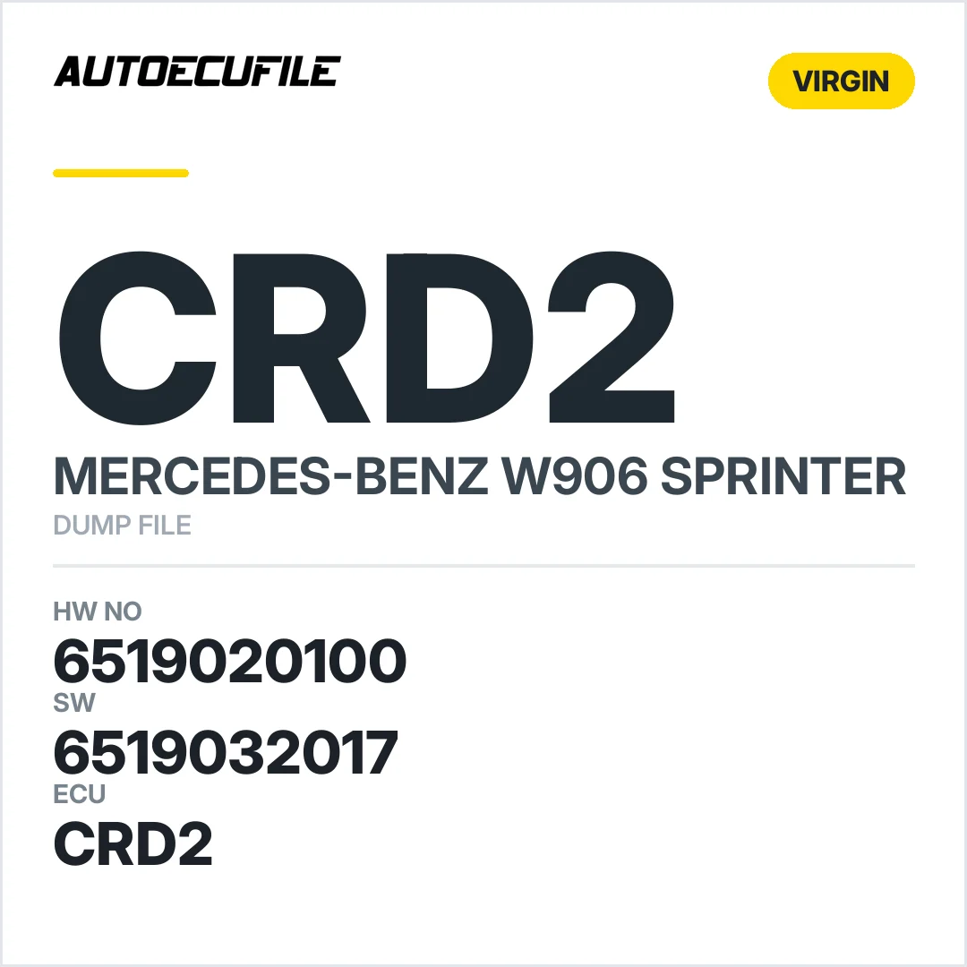 MERCEDES SPRINTER W906 CRD2 6519020100  6519032017 VIRGIN DUMP