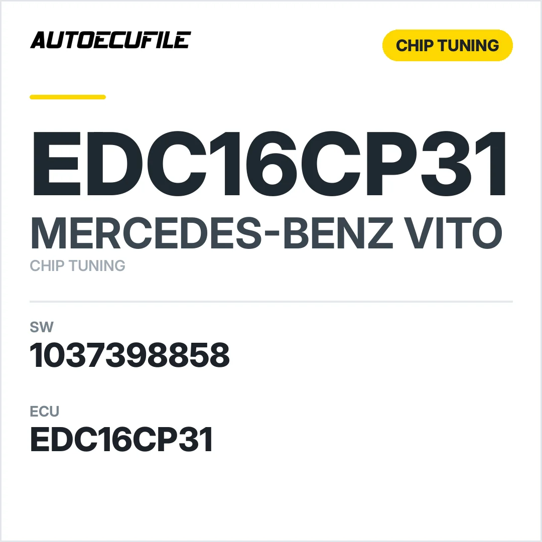 MERCEDES VITO EDC16CP31 1037398858  STAGE1 TUNED