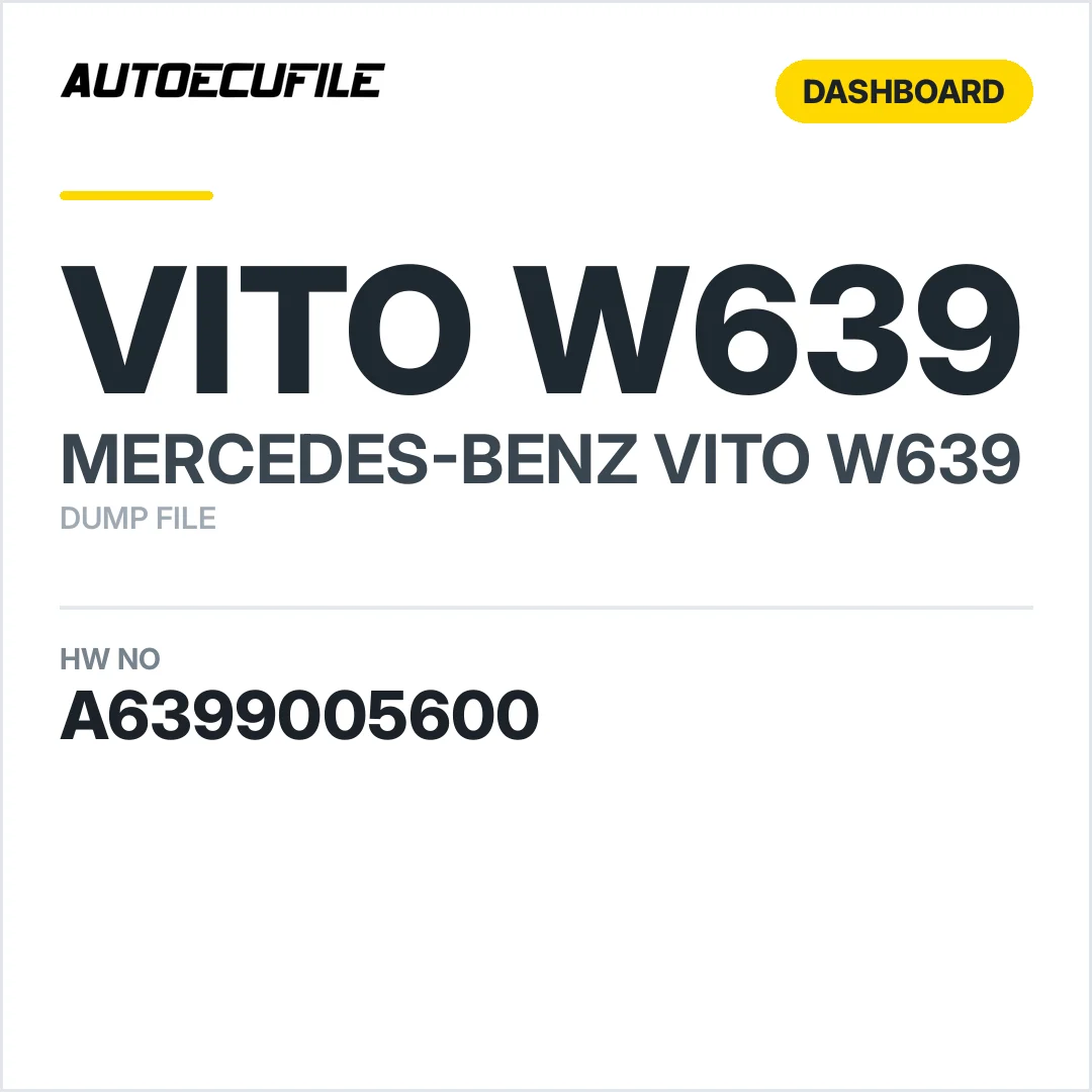 MERCEDES VITO W639 DASHBOARD A6399005600 DUMP