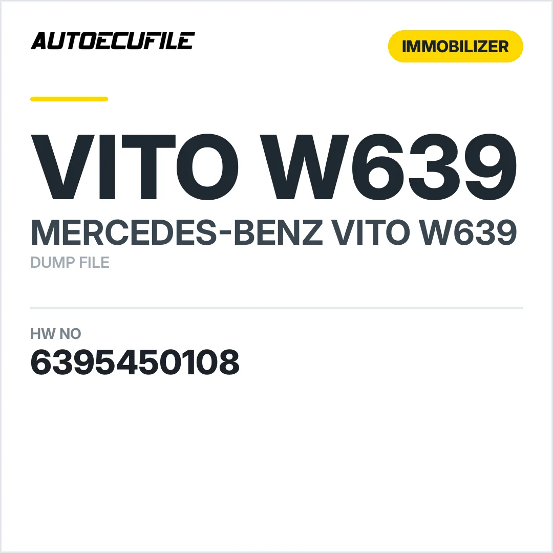 MERCEDES VITO W639 EZS 6395450108 DUMP