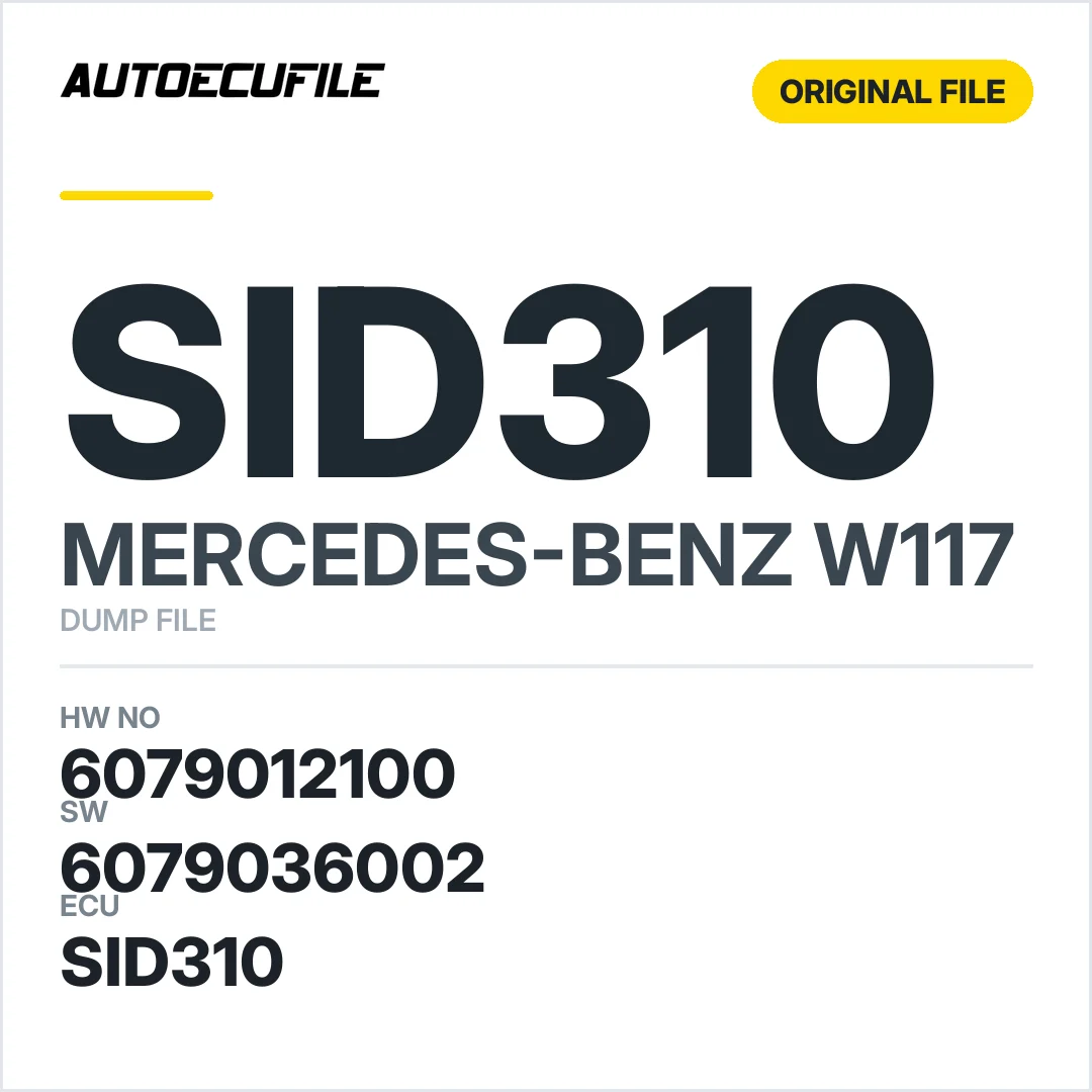 MERCEDES W117 SID310 6079012100 6079036002 DUMP