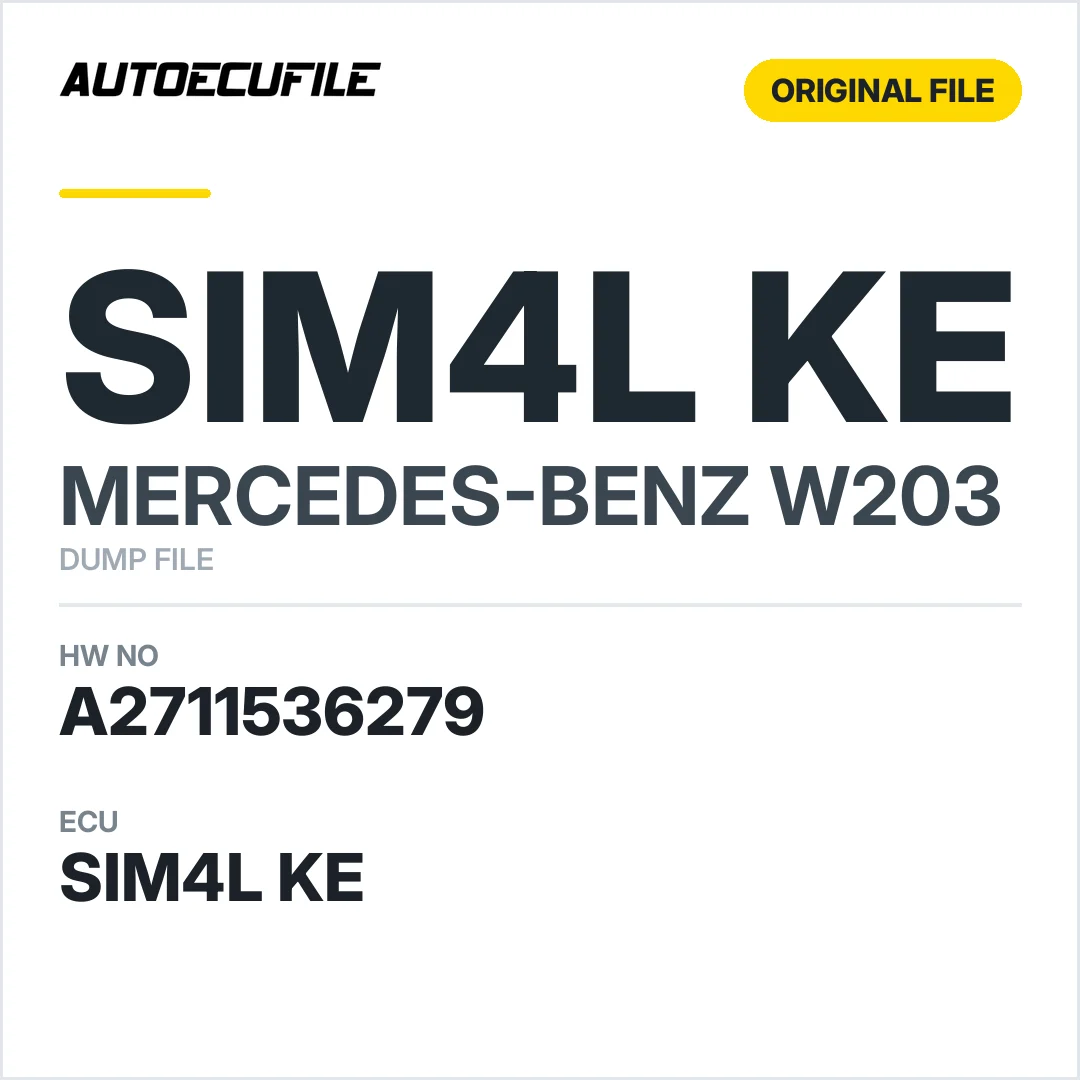 MERCEDES W203 SIM4L KE A2711536279 DUMP