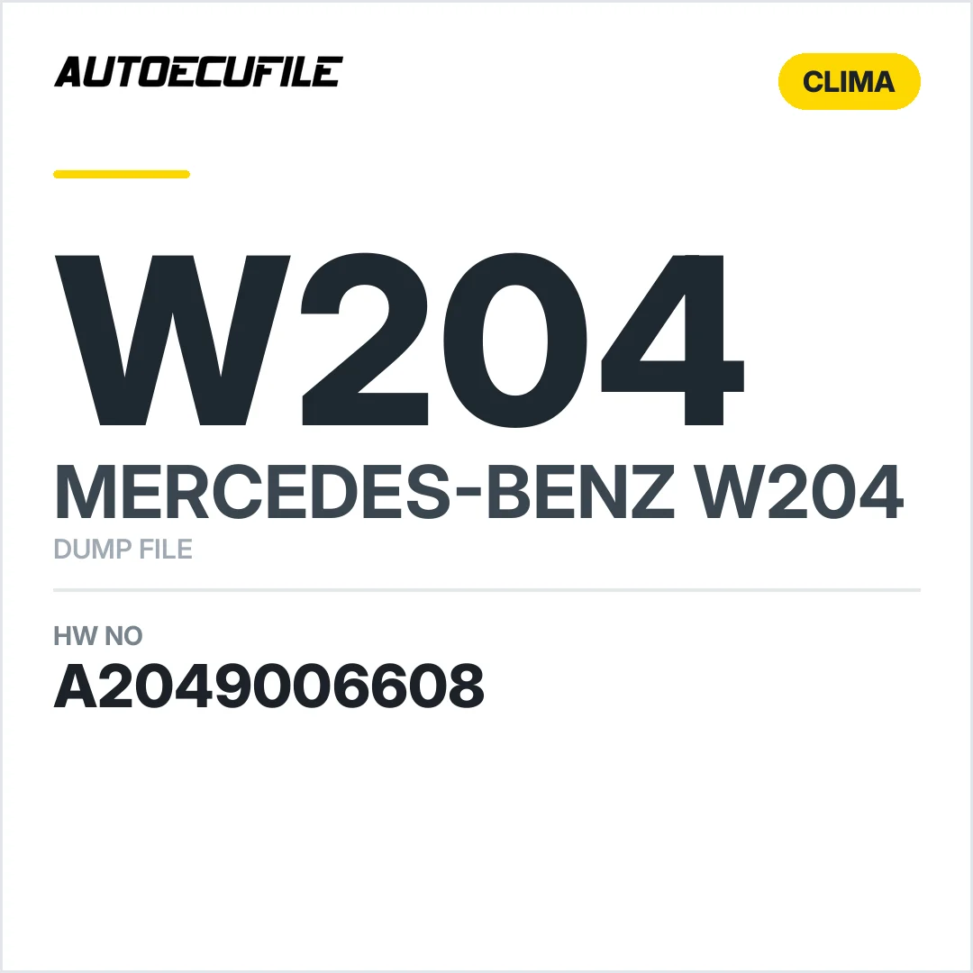 MERCEDES W204 CLIMA CONTROL A2049006608 DUMP