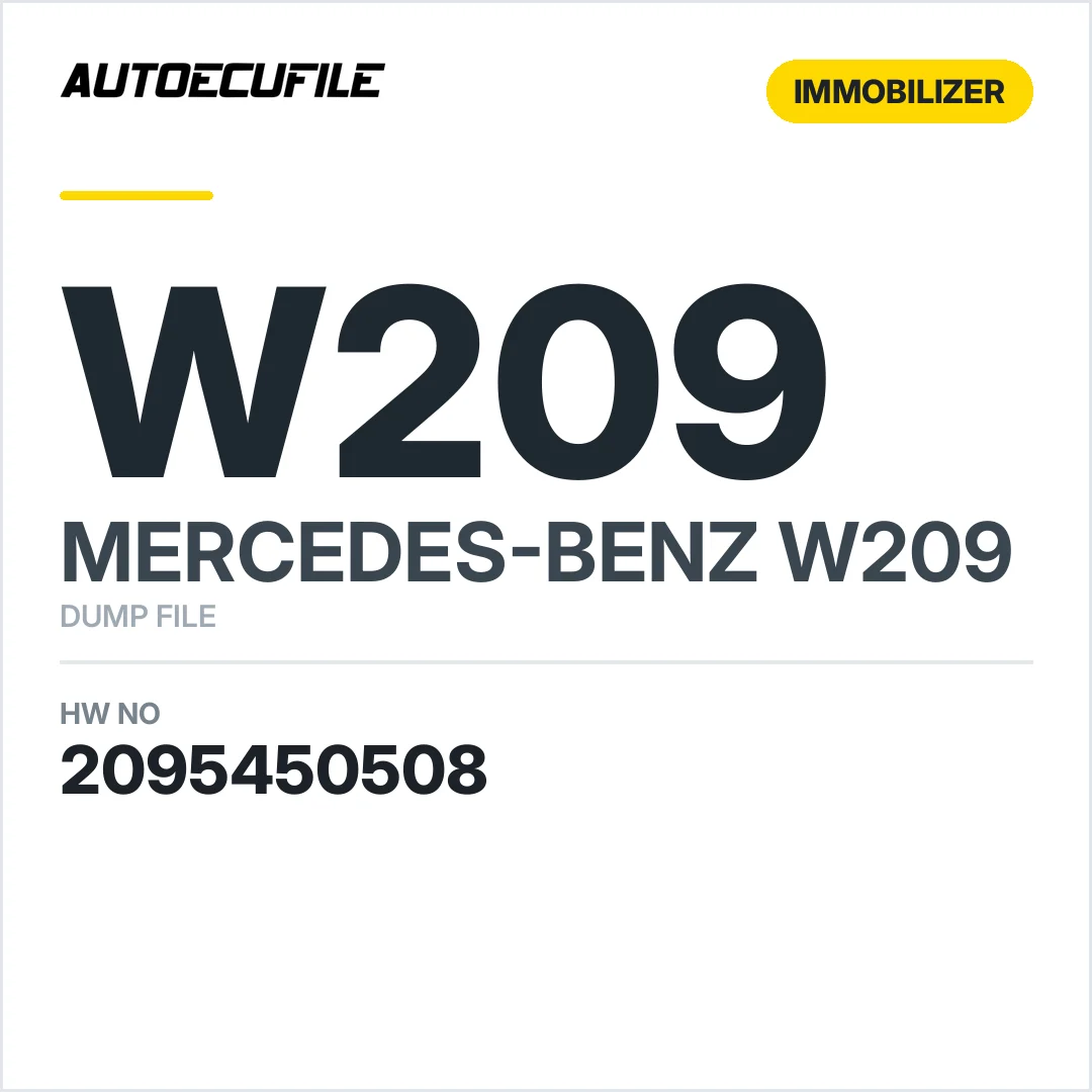 MERCEDES W209 EZS 2095450508 DUMP