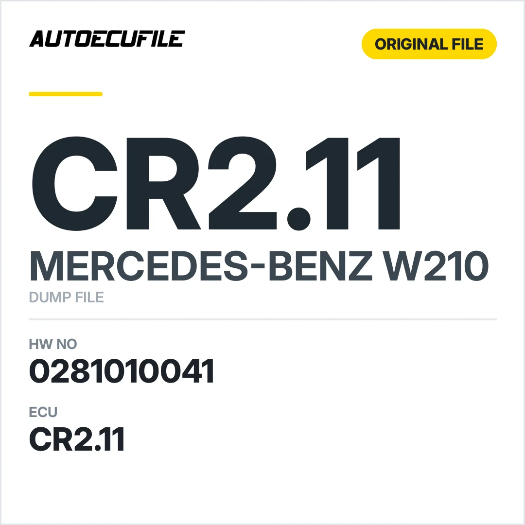 MERCEDES W210 CR2.11 0281010041 DUMP