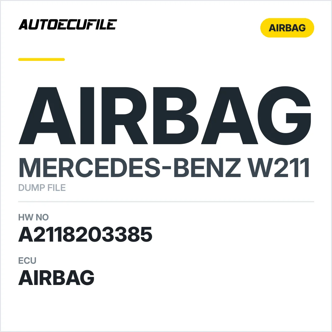 MERCEDES W211 AIRBAG A2118203385 DUMP