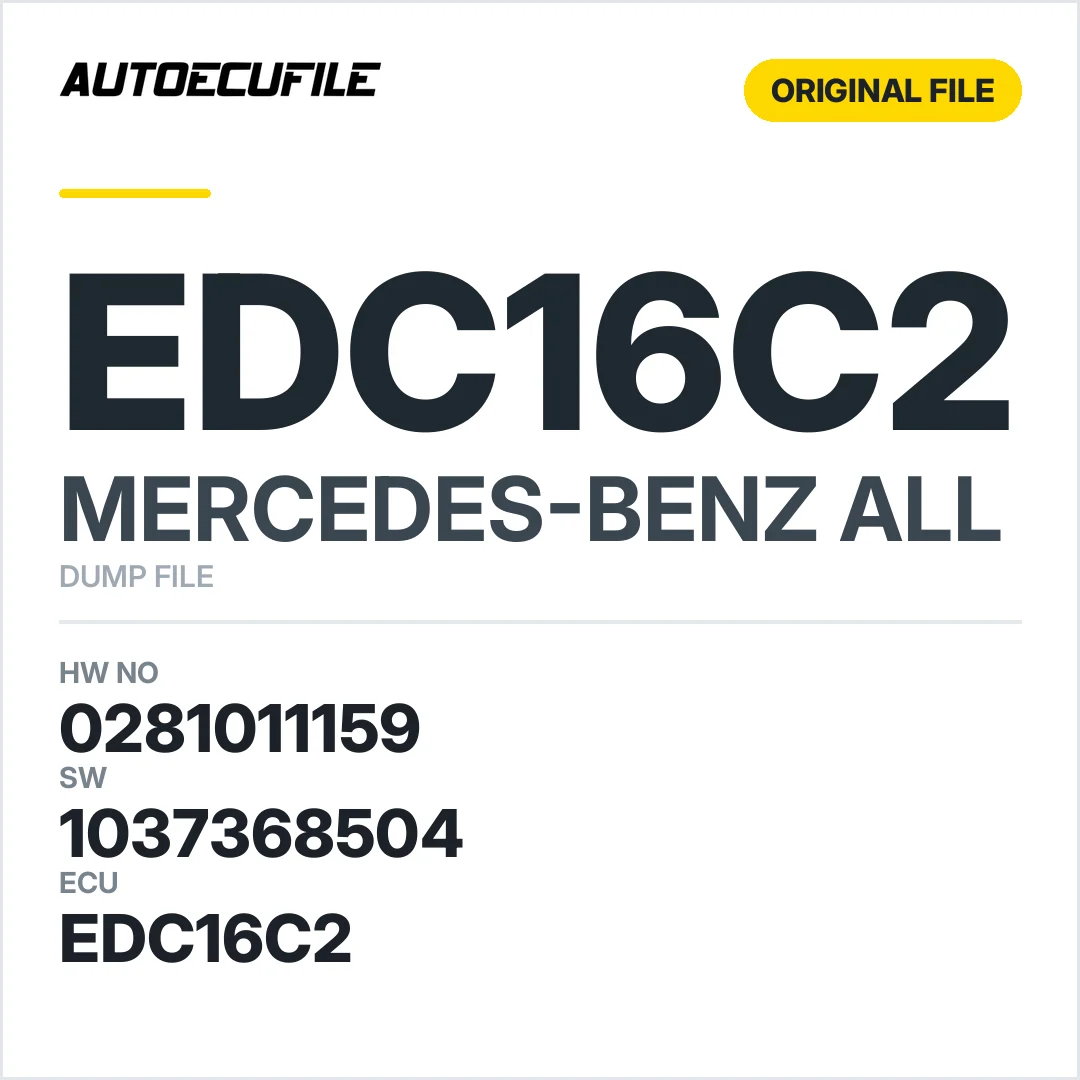 MERCEDES W211 EDC162 0281011159 1037368504 DUMP