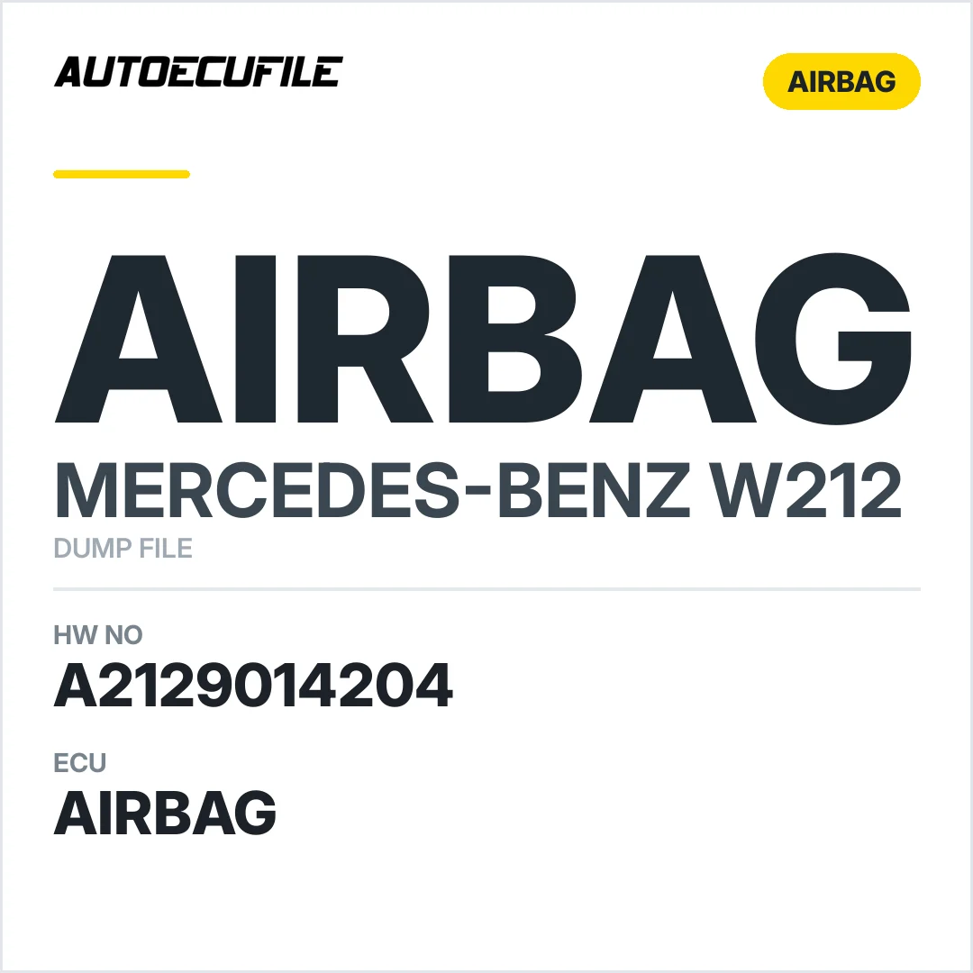 MERCEDES W212 AIRBAG A2129014204 DUMP