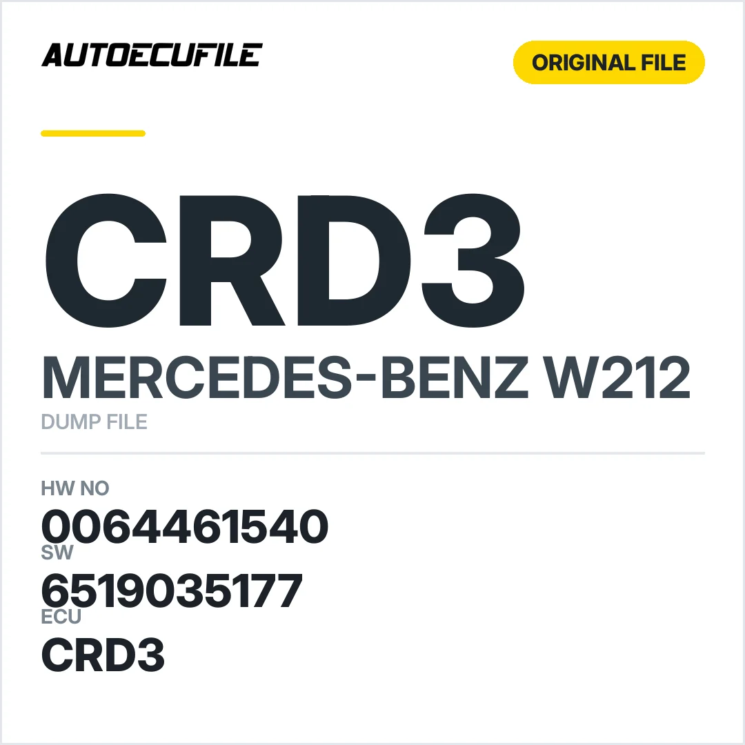 MERCEDES W212 CRD3 0064461540 6519035177 DUMP