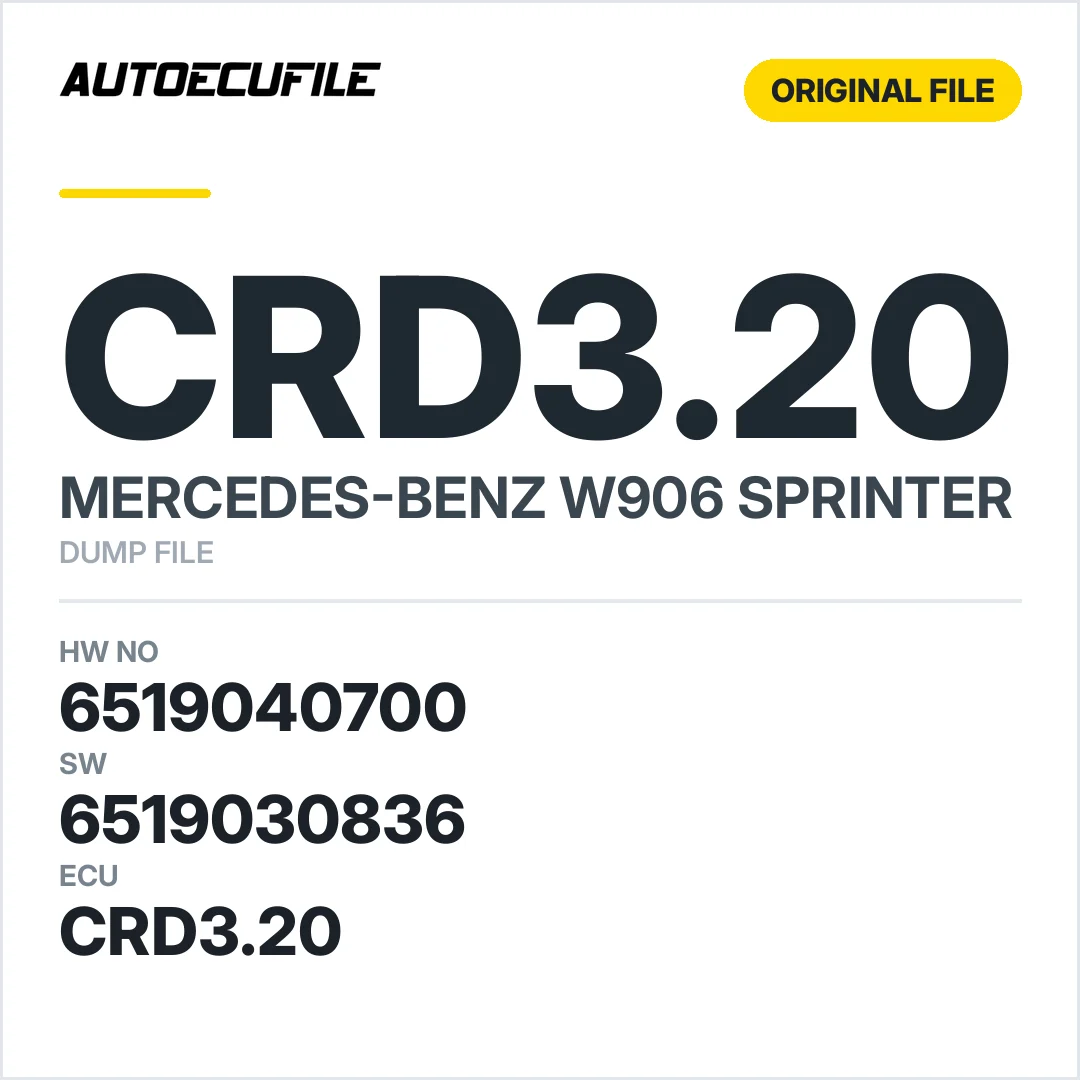 MERCEDES W906 SPRINTER CRD3.20 6519040700 6519030836 DUMP
