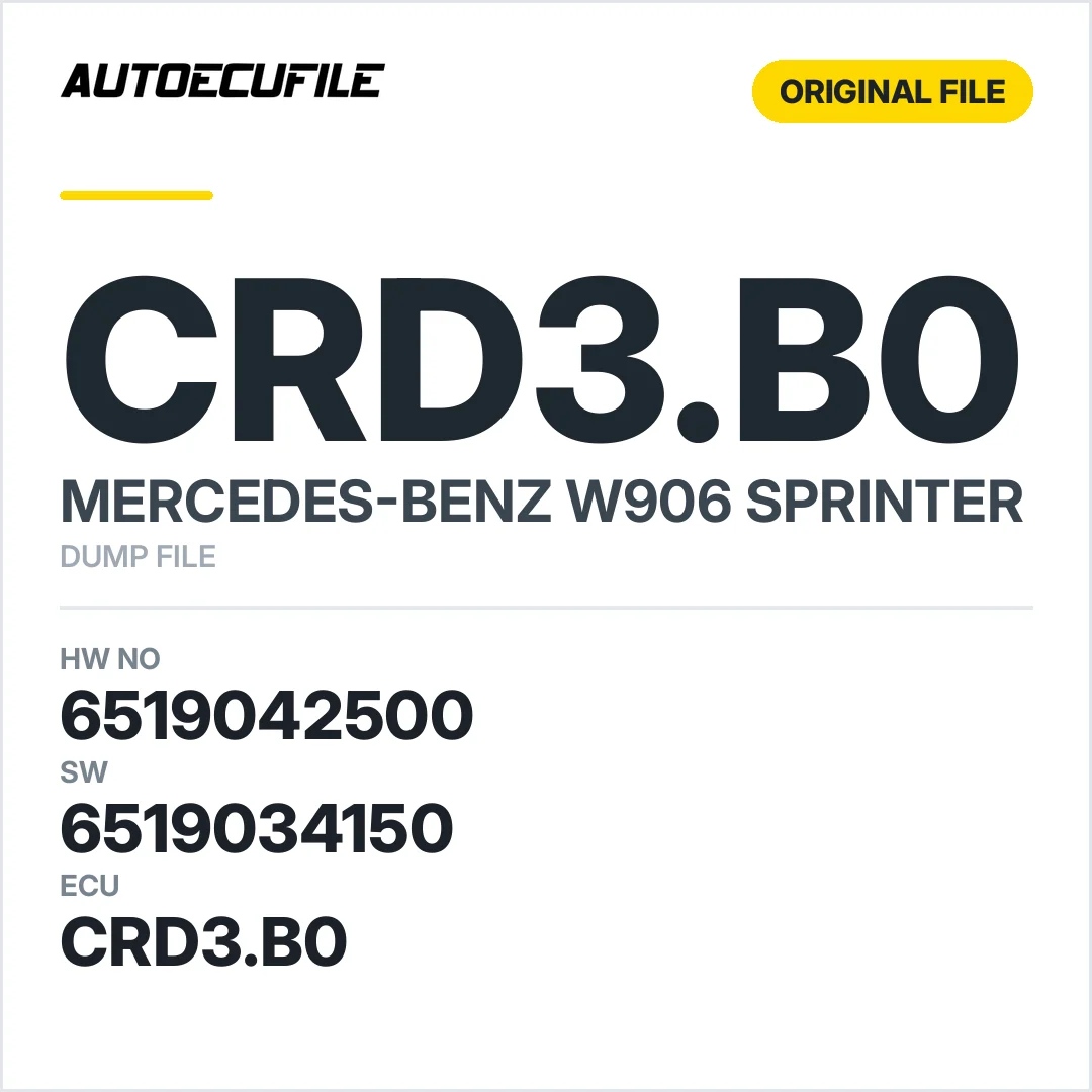 MERCEDES W906 SPRINTER CRD3.B0 6519042500 6519034150 DUMP