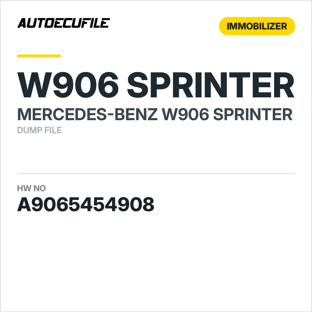MERCEDES W906 SPRINTER EZS A9065454908 DUMP