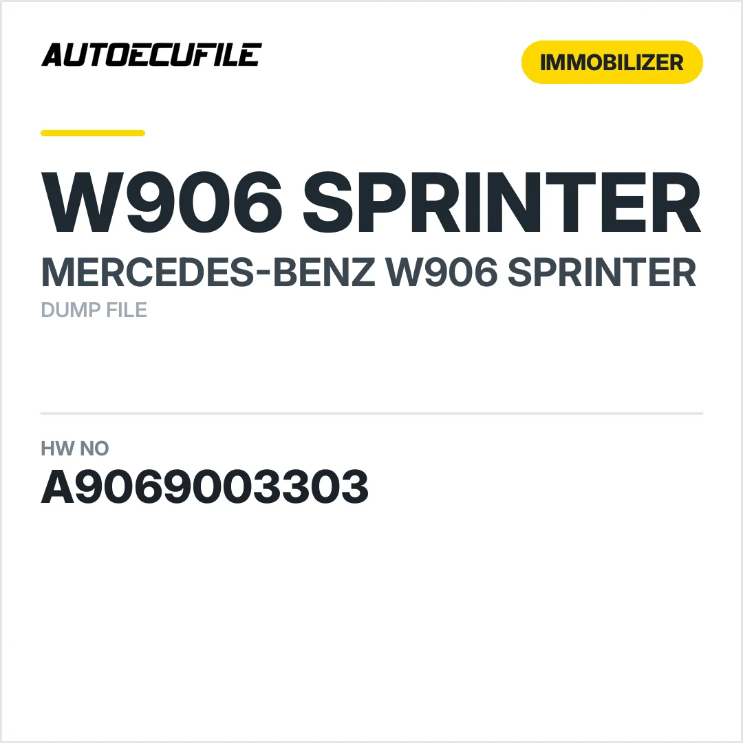 MERCEDES W906 SPRINTER EZS A9069003303 DUMP