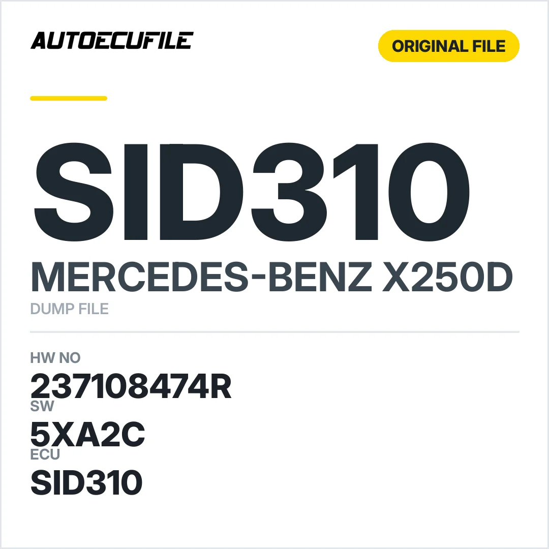 MERCEDES X250D SID310  A2C11170701 237108474R 5XA2C DUMP
