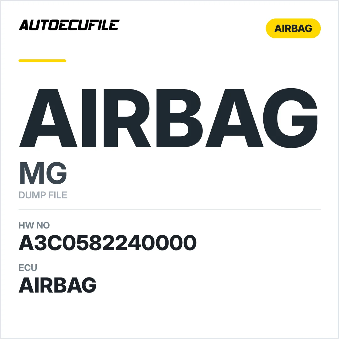 MG AIRBAG  A3C0582240000 38230120 Y DUMP