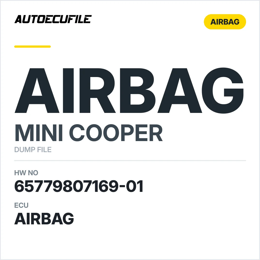 MINI COOPER AIRBAG 65779807169-01 DUMP