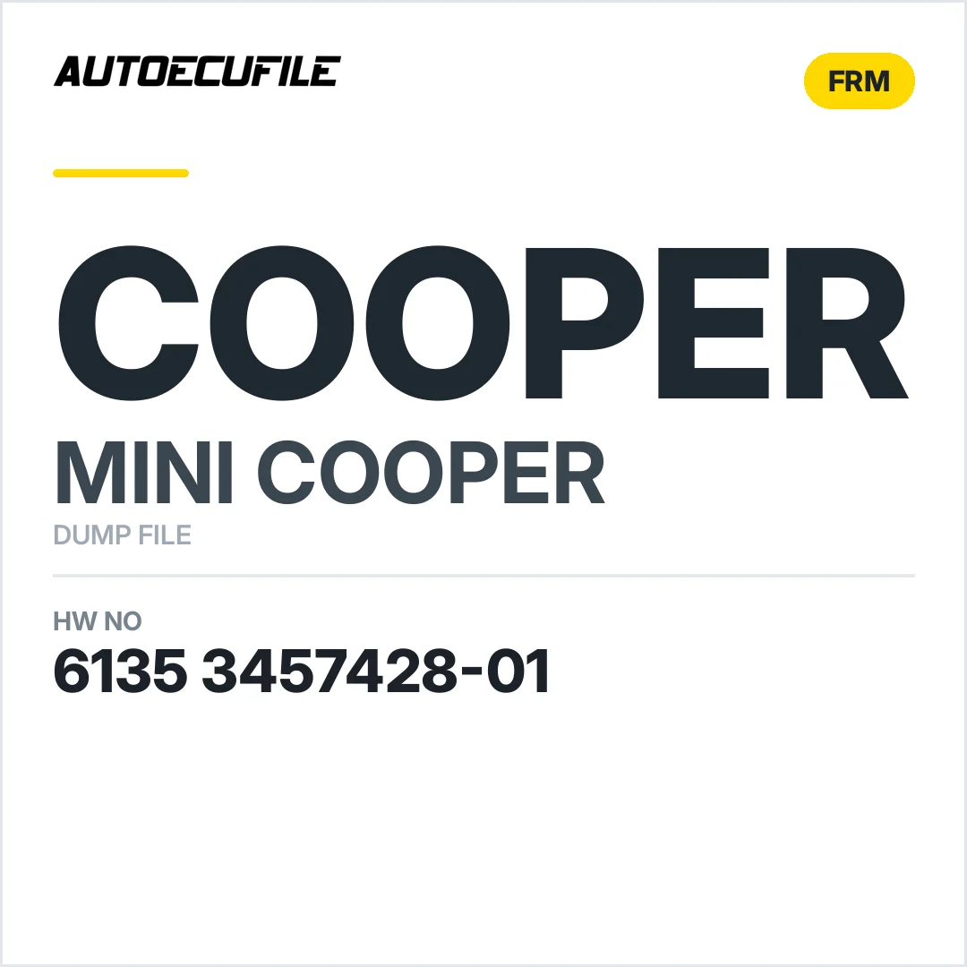 MINI COOPER FRM3 6135 3457428-01 DUMP