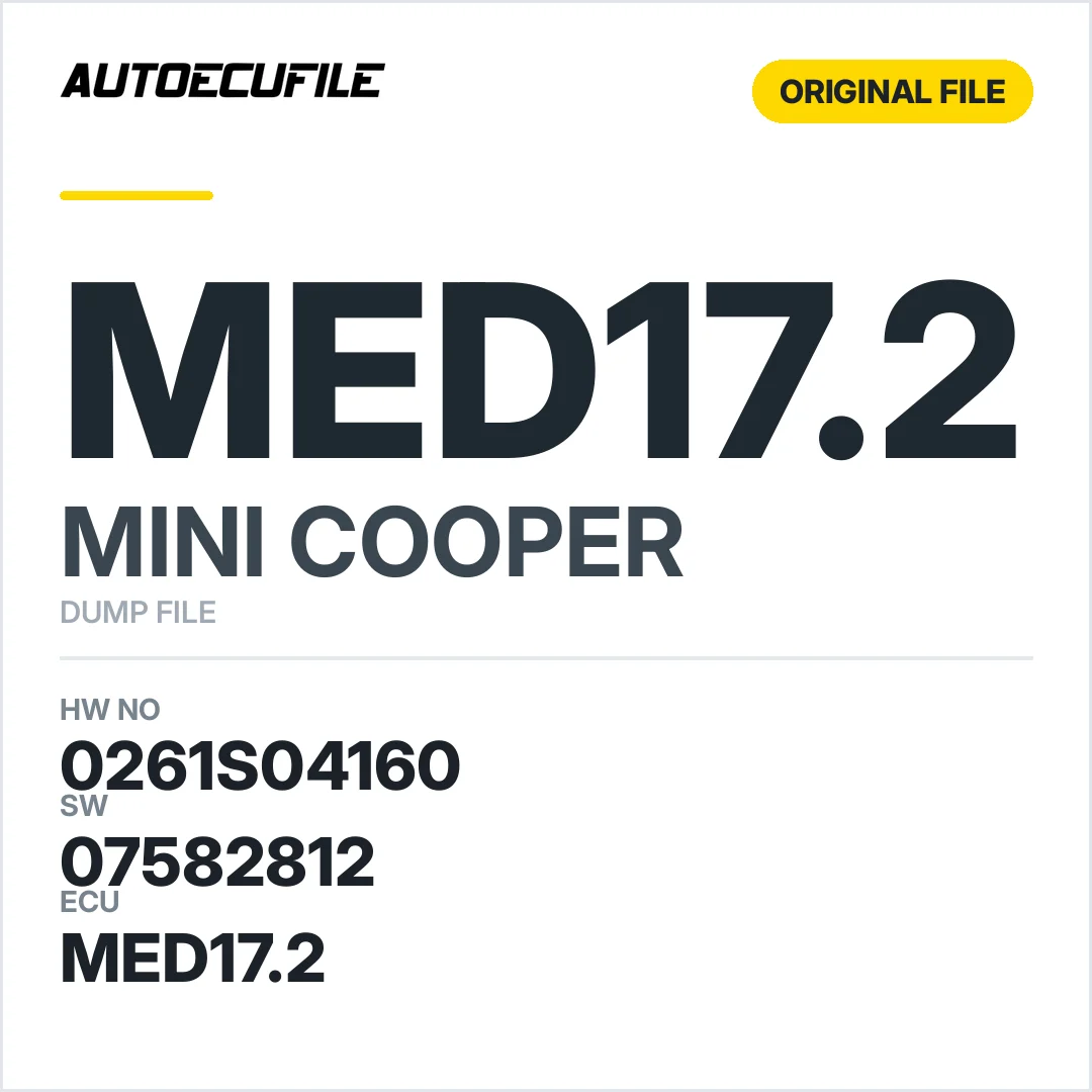 MINI COOPER MED17.2 0261S04160 07582812 1037395077 DUMP