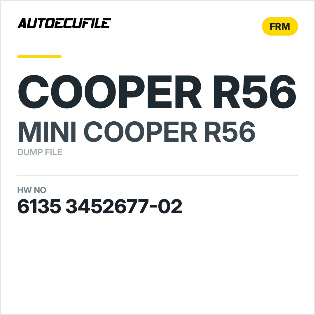 MINI COOPER R56 FRM 6135 3452677-02 DUMP