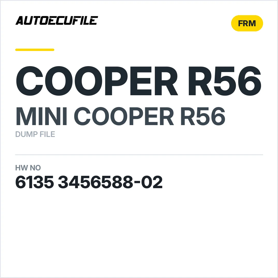 MINI COOPER R56 FRM3 6135 3456588-02 DUMP