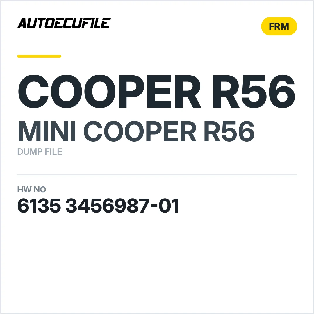 MINI COOPER R56 FRM3 6135 3456987-01 DUMP