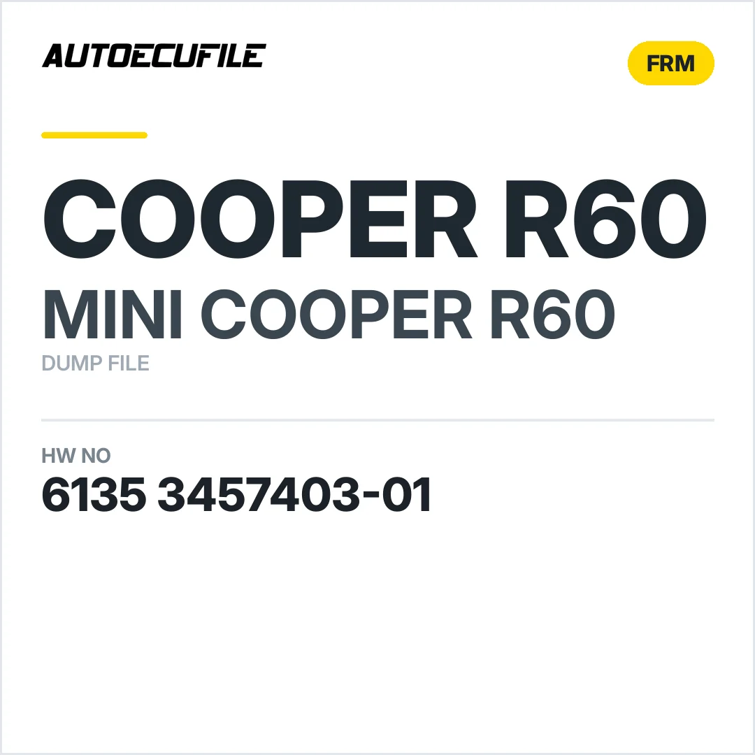 MINI COOPER R60 FRM3 6135 3457403-01 DUMP