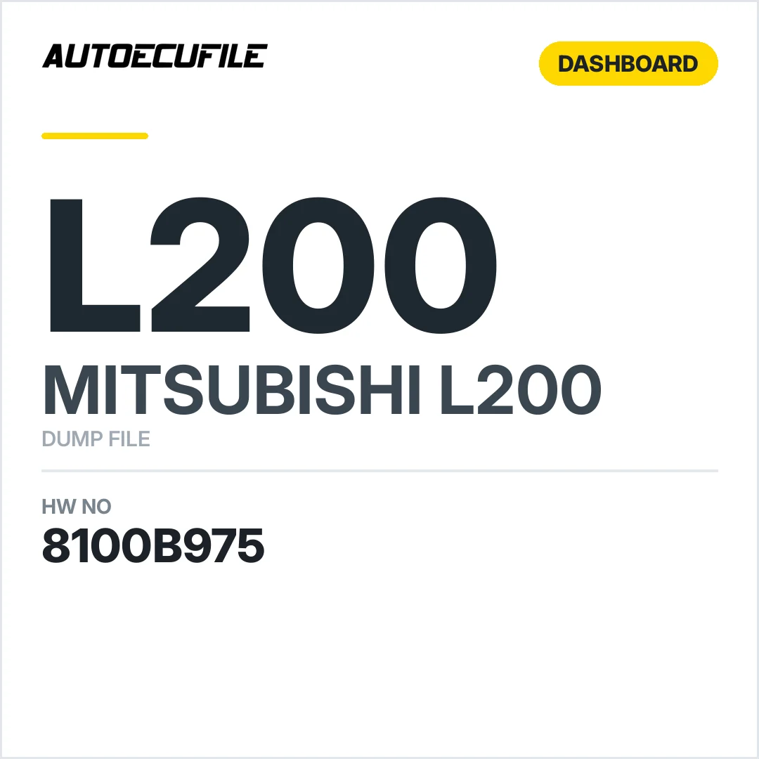 MISUBISHI L200 DASHBOARD 8100B975 DUMP