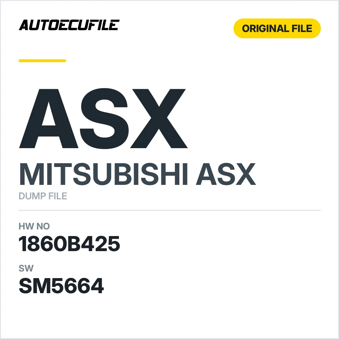 MITSUBISHI ASX 1860B425 E6T78671 H1 SM5664 DUMP