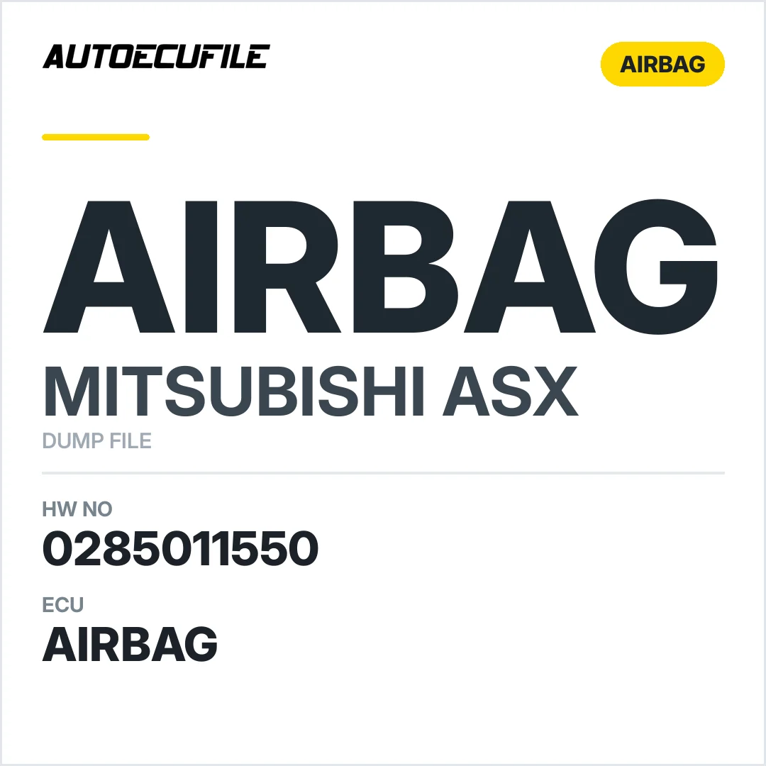 MITSUBISHI ASX AIRBAG 0285011550 8635A321 DUMP