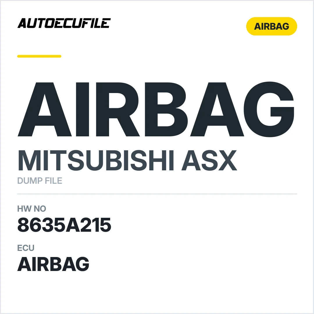 MITSUBISHI ASX AIRBAG 8635A215  DUMP