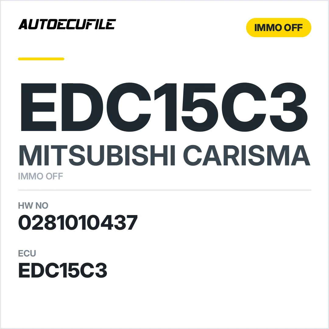 MITSUBISHI CARISMA EDC15C3  0281010437 IMMO OFF