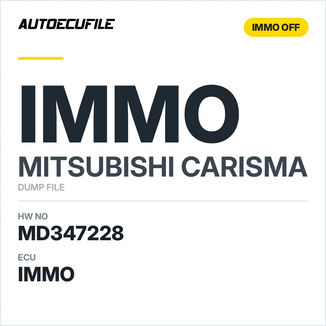 MITSUBISHI CARISMA MD347228 E2T68477 H IMMO OFF DUMP