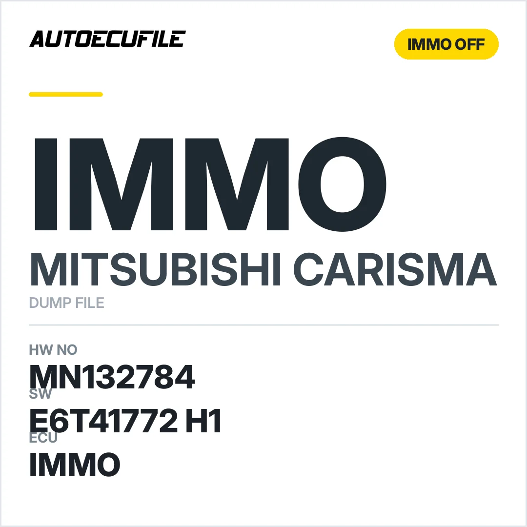 MITSUBISHI CARISMA MN132784 E6T41772 H1 IMMO OFF DUMP